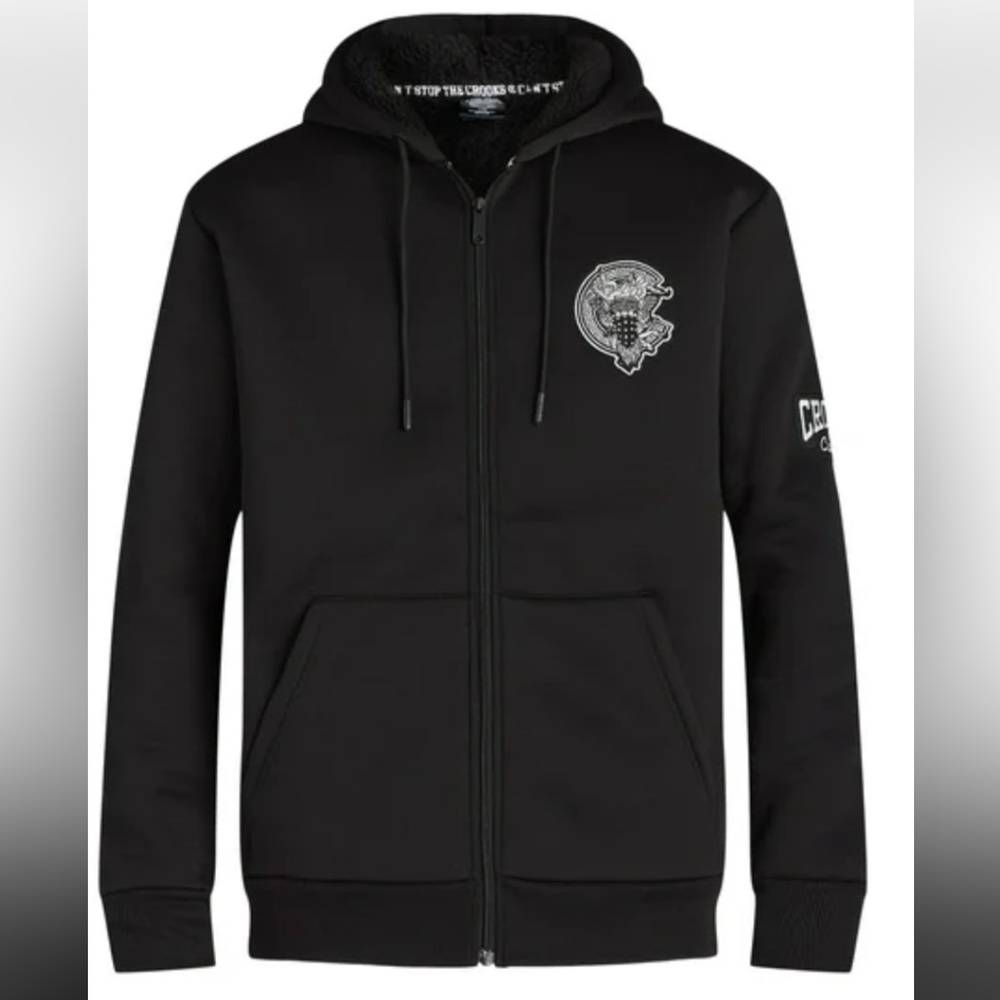 Crooks & Castles Black Zip-Up Sweater